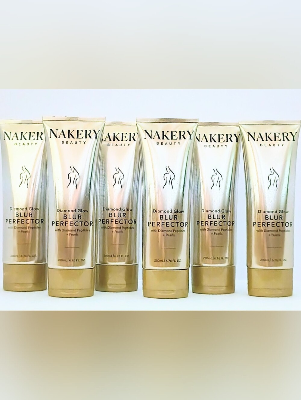 Lot of 6 Nakery Beauty Diamond Glow Blur Perfector 6.76 oz NEW Sealed